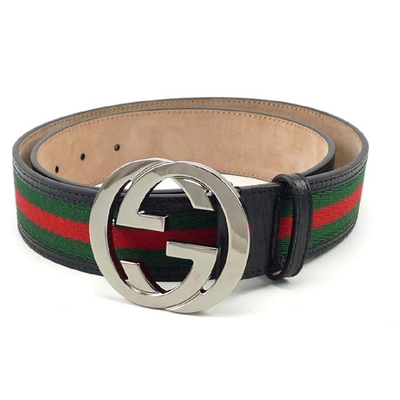 Gucci leather canvas belt - Picture 2 of 3